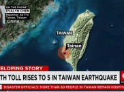 Gempa 6,4 SR Guncang Taiwan, 5 Tewas, 150 Luka-luka