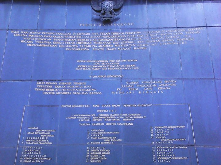 Jalan 27,5 KM Tangerang-Jakarta Merawat Ingat Tragedi Lengkong