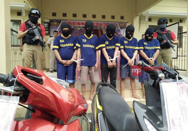 Polresta Depok Ciduk Komplotan Curanmor Asal Lampung 