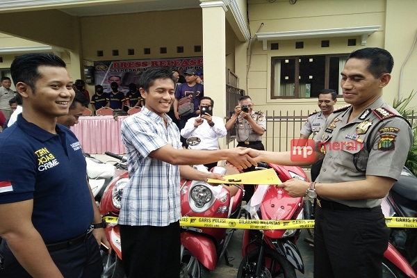Polresta Depok Serah-Terima Kendaraan Pencurian kepada Pemilik
