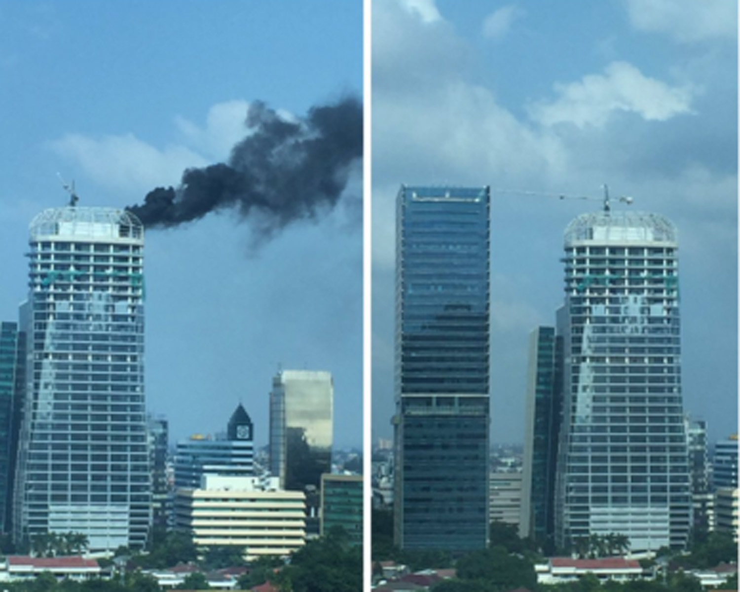 Gedung Baru di Kelapa Gading Hangus Terbakar