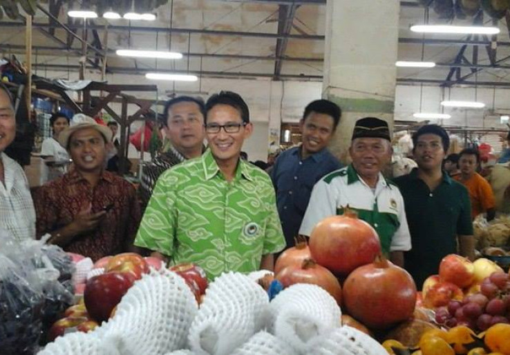 1.000 Pedagang Pasar Saksikan Pelantikan Sandiaga Uno Jadi Ketua APSSI
