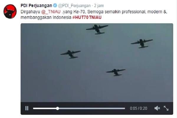 Puncak HUT TNI AU ke-70 Tidak Disaksikan Presiden Jokowi dan Panglima TNI 