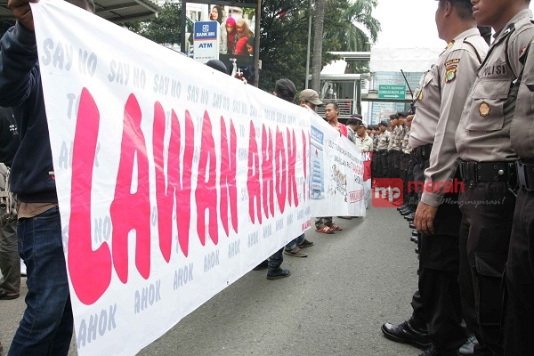 Pemeriksaan Ahok di KPK Diwarnai Aksi Tolak Ahok