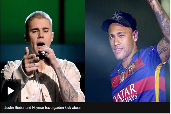 Video Adu Juggling antara Justin Bieber dan Neymar