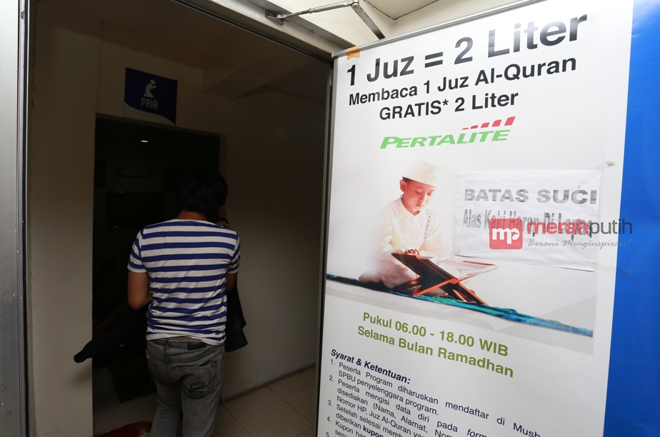 Mengaji 1 Juz Gratis Pertalite 2 Liter di Lima SPBU Ini 