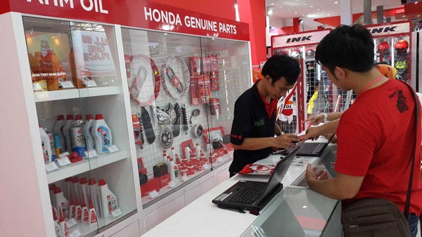 Spare Part Motor Honda Laku Keras di Jakarta Fair Kemayoran