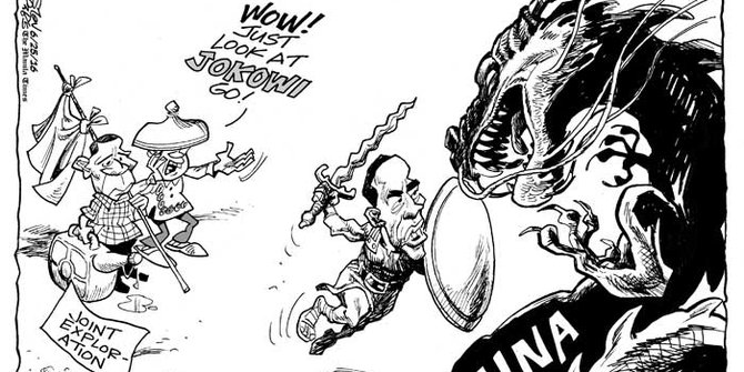 Koran Filipina Buat Karikatur Sindiran Jokowi Vs Tiongkok
