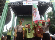 Dirut Pertamina Lepas Para Pemudik di Parkir Utara Senayan
