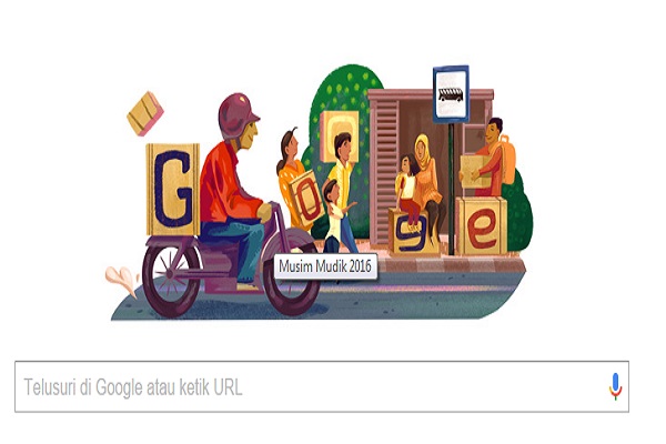 Mudik Lebaran 2016, Jadi Tema Google Doodle