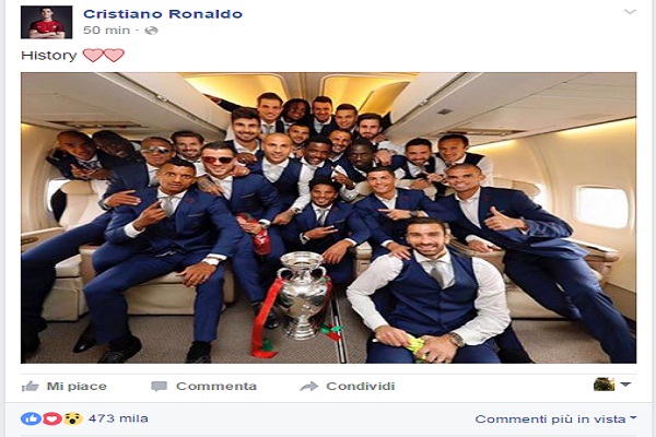 Postingan Cristiano Ronaldo Usai Antar Portugal Jadi Juara Euro 2016