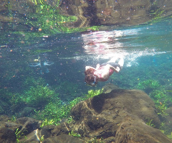 Telaga Nilam Kolam Alami bak Taman Bawah Laut