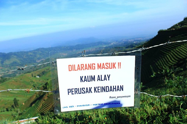 Tragedi Amarilis Terulang, Anak Alay Dilarang Masuk Terasering Argapura