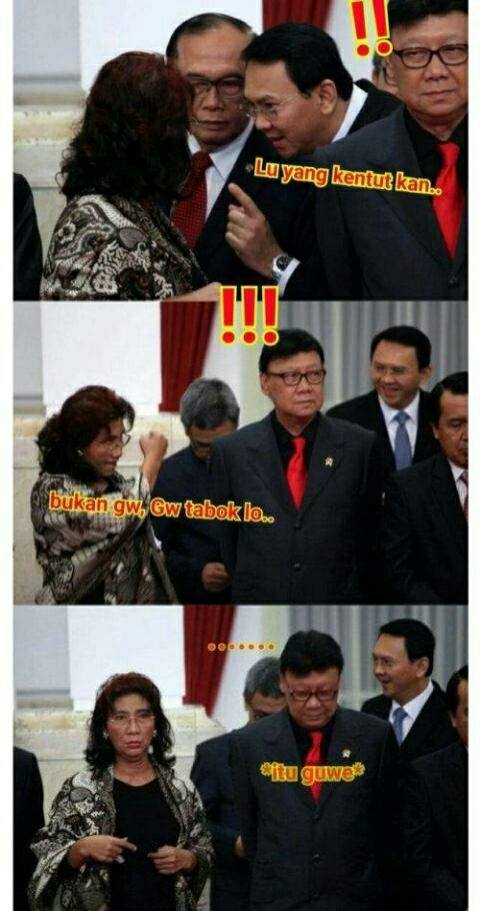 Gokil, Meme Menteri Susi Vs Ahok Bikin Ngakak