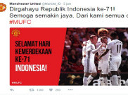 Ucapan Dirgahayu Republik Indonesia dari Liverpool dan Manchester United