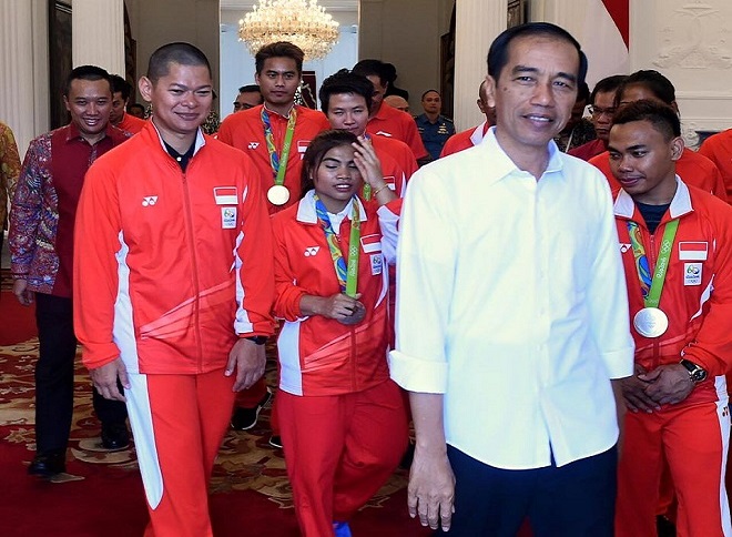 Kebersamaan Peraih Medali Olimpiade dengan Presiden Jokowi