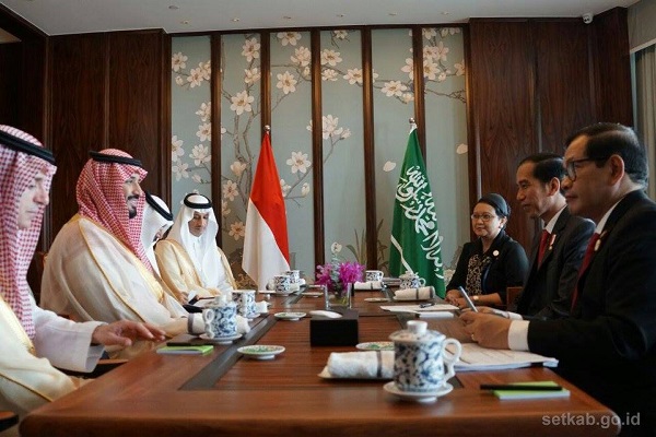 Presiden Jokowi Terima Ketua Majelis Al-Syura Arab Saudi