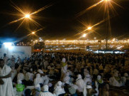 Suasana Jemaah Haji Indonesia di Muzdalifah