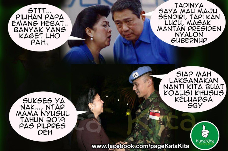 Meme Kocak Agus Yudhoyono 'Nyalon' Jadi Gubernur