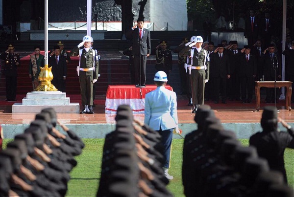 Presiden Jokowi saat Hari Kesaktian Pancasila 2016
