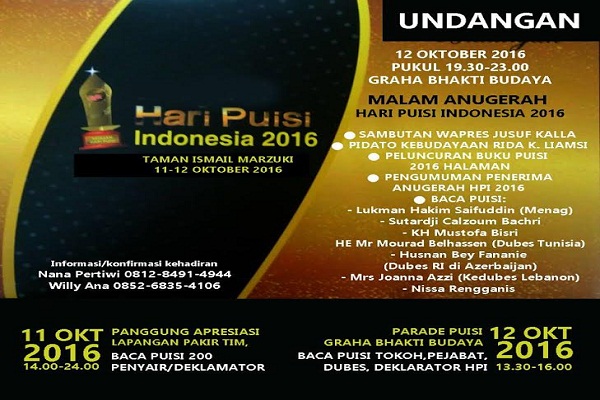 Reuni Akbar Penyair Indonesia di HPI 2016