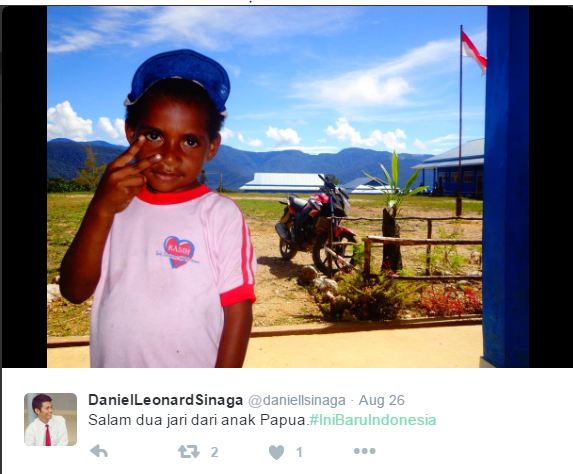Salam Dua Jari Sudah Ngetop Sampai Papua