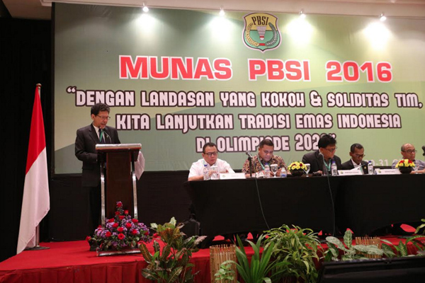 Peserta Munas PBSI 2016 Terima LPJ Gita Wirjawan 