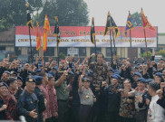 Presiden Jokowi di Markas Komando Brimob