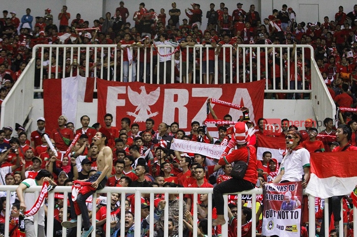 Para Suporter di Laga Indonesia Vs Vietnam