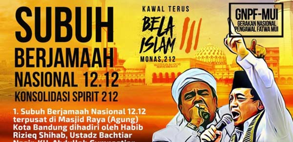 Catat, Ini Lokasi Salat Subuh Berjamaah Aksi 1212