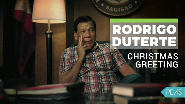 Pesan Natal Duterte Memperoleh Perhatian Luar Biasa.