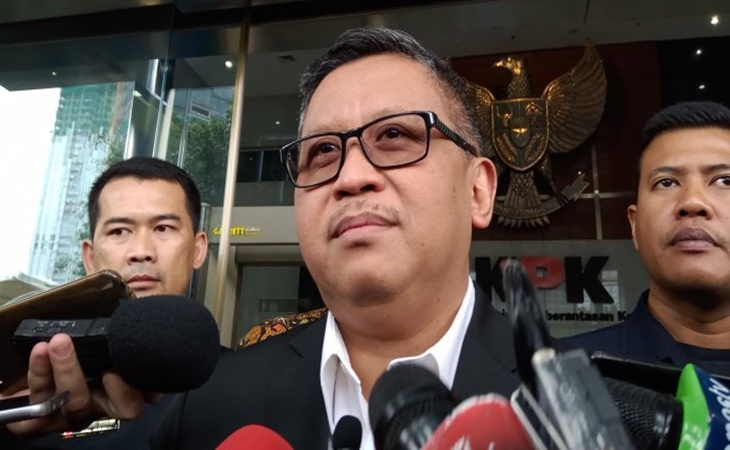 Sekjen PDIP Hasto Kristiyanto seusai diperiksa KPK terkait kasus suap Harun Masiku terhadap Wahyu KPU