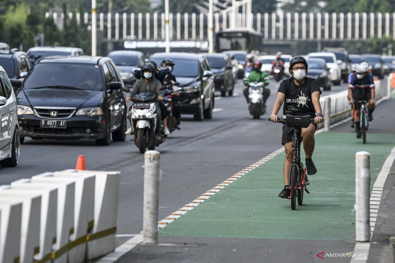 Pesepeda di Jakarta. (Foto: Antara)