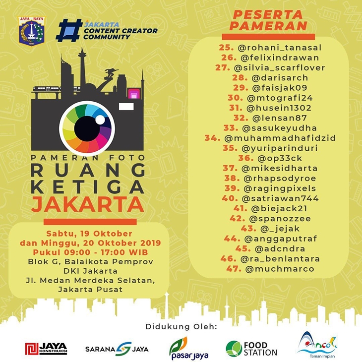 Peserta pameran Ruang Ketiga Jakarta. (Foto: instagram.com/jcccommunity)