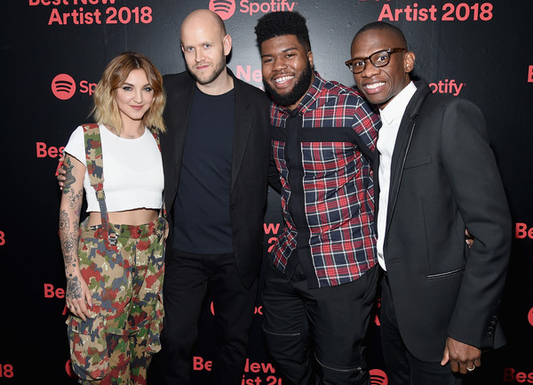 Julia MIchaels, Daniel Ek, Khalid, dan Troy Carter. (Foto Zimblo)