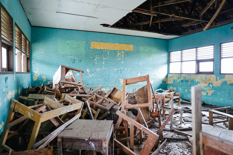Sekolah rusak. (Foto: PSI)