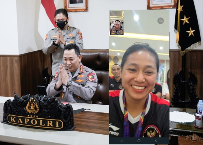Kapolri Angkat Jempol Atlet Sepeda Sumbang Medali Emas dan Perak SEA Games