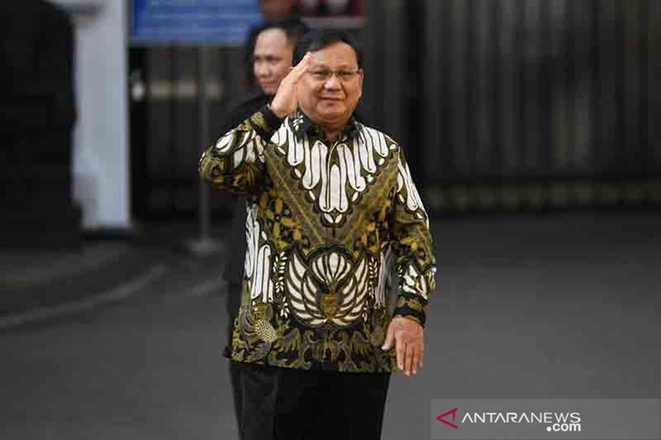 Prabowo Subianto, the new defense minister in Jokowi's cabinet line-up for the second-term administration (2019-2024). (ANTARA/Wahyu Putro A/FA)