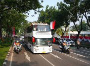 Bus TransJakarta Bawa Atlet Olimpiade Paris 2024 Menuju Istana Negara