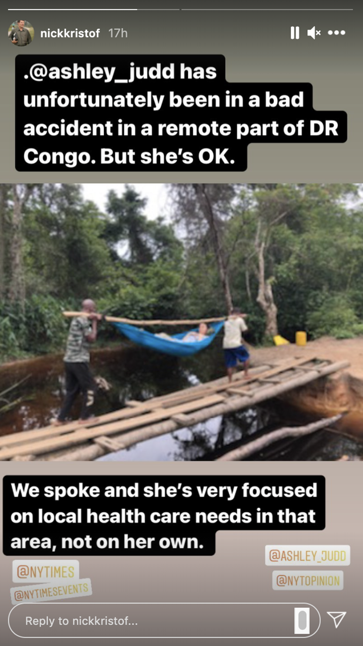 Ashley Judd Alami Cederah Parah di Hutan Hujan Kongo