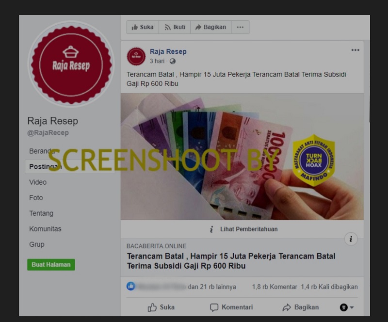 [HOAKS atau FAKTA]: Subsidi Gaji Bagi 15 Juta Pekerja Terancam Batal