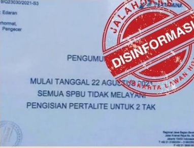 Tangkapan layar hoaks. 