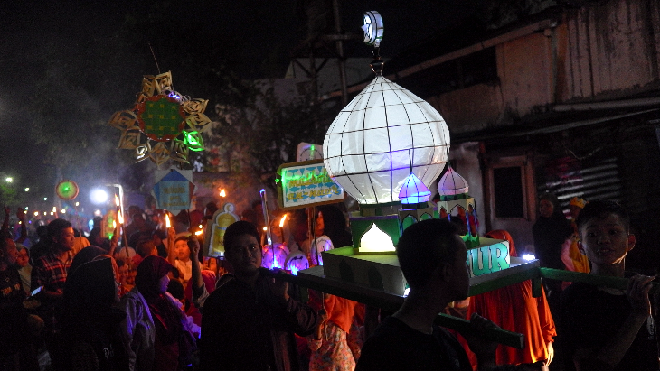 Polresta Jambi Kawal Karnaval Takbiran
