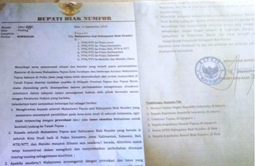 Mahasiswa Asal Biak Diminta Tak Terprovokasi Pulang ke Tanah Papua