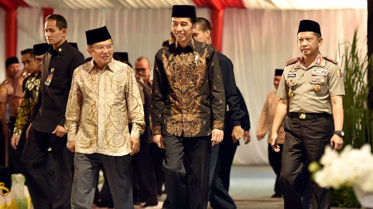 Wapres Jusuf Kalla bersama Presiden Jokowi