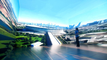 Serunya Melihat Visualisasi Masa Depan Jakarta dalam Wahana Immersive Room Jakarta Fair 2025