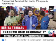 [HOAKS atau FAKTA]: Demokrat Diusir dari Koalisi Pendukung Prabowo