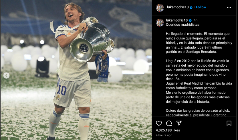 Fakta Luka Modric Pamit dari Real Madrid