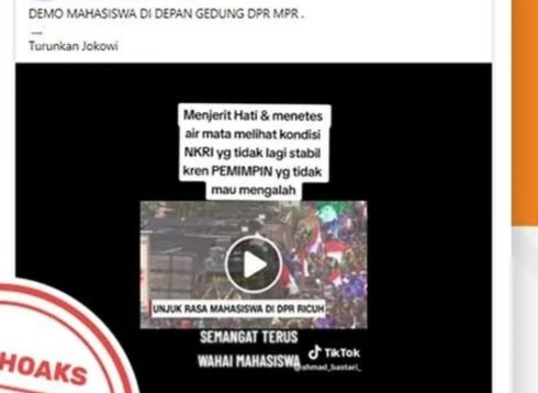 [HOAKS atau FAKTA]: Mahasiswa Demo Lagi Tuntut Jokowi Turun