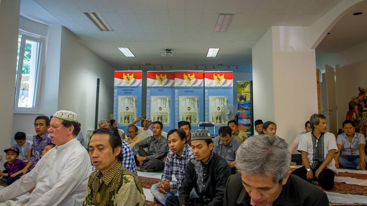 Suasana idulfitri di Wina